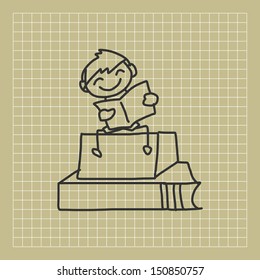 cartoon hand drawing back to school