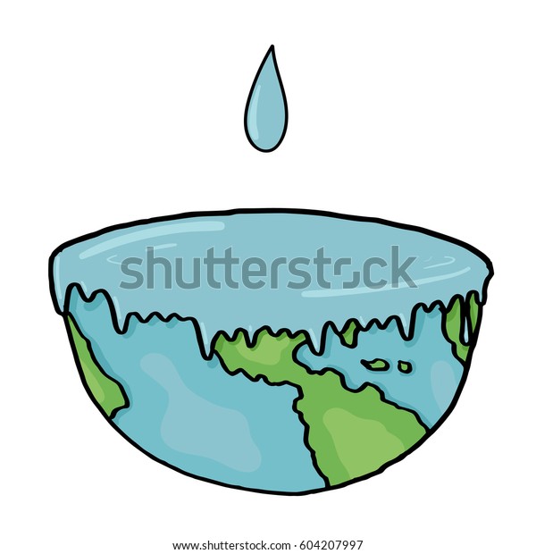 Cartoon Hand Drawing Water Drops On Stock Vector Royalty Free