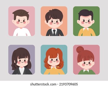 Cartoon hand drawn business people character. Character vector design.