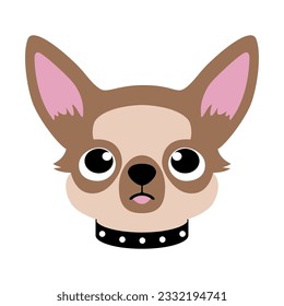 Cartoon Hand Drawn Chihuahua Dog Portrait
