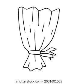 Cartoon handgezeichnet doodle leere Umhüllung Papier für Bouquet
