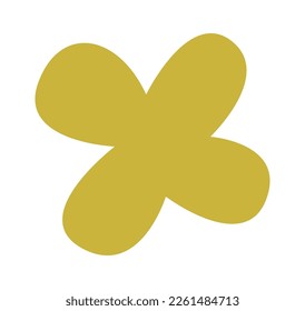 Icono plano de las flores dibujadas a mano. Ilustración del vector