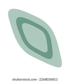 Icono plano del elemento hoja dibujado a mano. Ilustración del vector