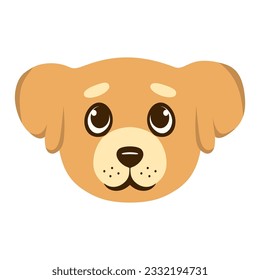 Cartoon Hand Drawn Retriever Puppy  Portrait