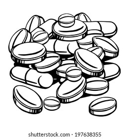 cartoon, hand drawn, vector, sketch, illustration of tablets