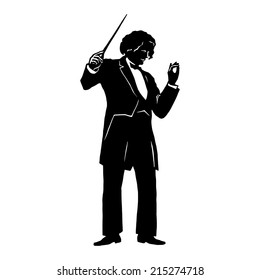 cartoon, hand drawn, vector, sketch, illustration of kapellmeister