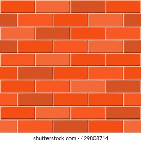 Cartoon hand drown multicolored seamless brick wall texture. Vector illustration