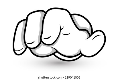 Cartoon Hand - Fingers Pointing - Vector Illustration