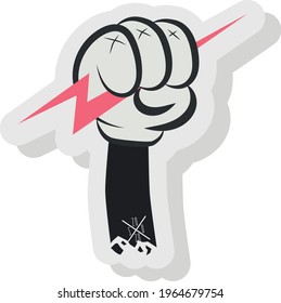 Cartoon Hand. Fully editable vector graphics