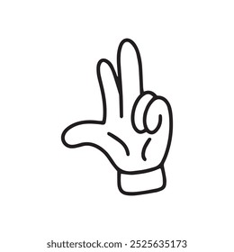 cartoon hand gesture element stock