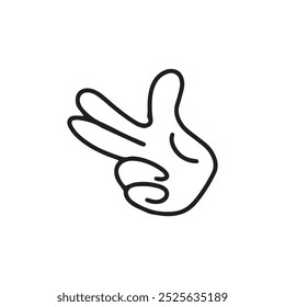 cartoon hand gesture element stock