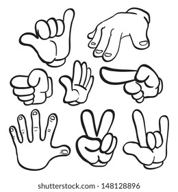 Cartoon Hand Gestures