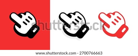 Cartoon Hand Gestures Mouse Click Pointer Icon