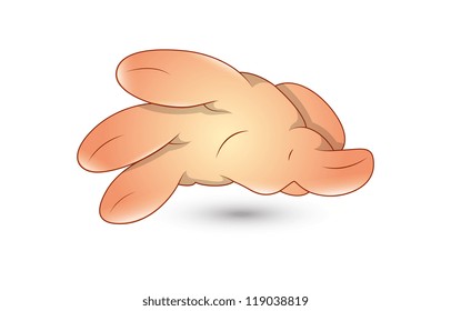 Cartoon Hand - Grabbing - Vector Illustration