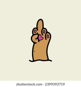 A cartoon hand holds a pink object with a heart. Suitable for love, Valentine's Day, romance, affection, cute concepts, greeting cards, illustrations, and design elements.