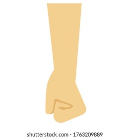ilustración vectorial aislada de la mano de dibujos animados.