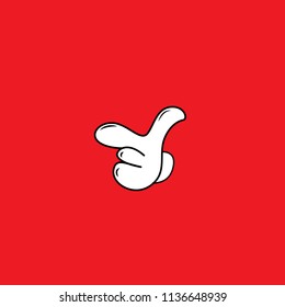 Cartoon hand like style vector