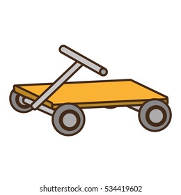cartoon hand pallet lift boxes delivery vector illustration eps 10