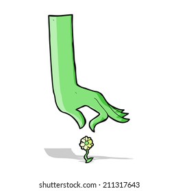 Cartoon-Hand-Picknick-Blume