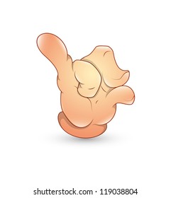 Cartoon Hand - Pinch - Vector