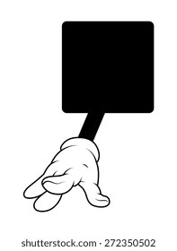 Cartoon Hand Playing with Fingers Vector Banner