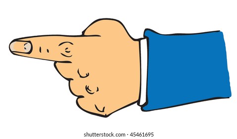 Cartoon Hand Pointing Stock Vector (Royalty Free) 45461695 | Shutterstock