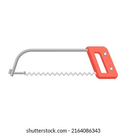 Cartoon hand saw vector isolated element