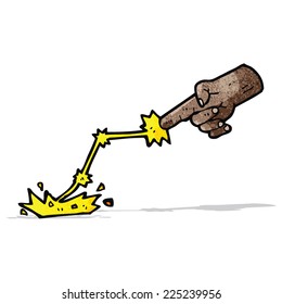 cartoon hand shooting lighting