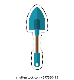 cartoon hand shovel garden tool