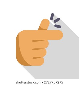Mano de la historieta que chasquea los dedos, produciendo un sonido Hacer clic o del movimiento, ideal para ilustrar efectos de sonido o dar ritmo