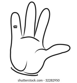 Cartoon hand - Stop gesture