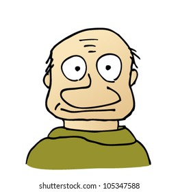 Cartoon hand-drawn comic face.