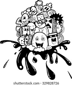 cartoon hand-drawn doodle