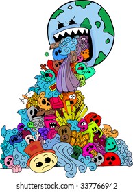 cartoon hand-drawn doodle