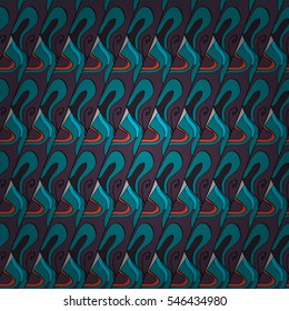 Cartoon hand-drawn doodles.Seamless pattern. Colorful detailed, with lots of objects vector background. Radial gradient shape.