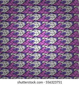 Cartoon hand-drawn doodles.Seamless pattern. Colorful detailed, with lots of objects vector background. Radial gradient shape.