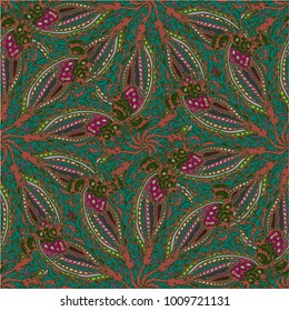 Cartoon handdrawn handmade doodles seamless pattern. Colorful detailed with lot objects backdrop. Seamless abstract hand-drawn waves pattern, wavy background. Zentangle inspired art