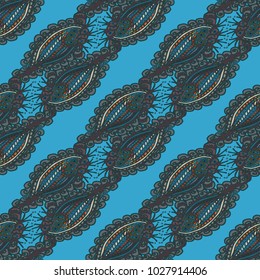 Cartoon handdrawn handmade doodles seamless pattern. Colorful detailed with lot objects backdrop. Seamless abstract hand-drawn waves pattern, wavy background. Zentangle inspired art