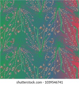 Cartoon handdrawn handmade doodles seamless pattern. Colorful detailed with lot objects backdrop. Seamless abstract hand-drawn waves pattern, wavy background. Zentangle inspired art