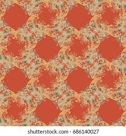 Cartoon handdrawn handmade doodles seamless pattern. Colorful detailed with lot objects backdrop. Seamless abstract hand-drawn waves pattern, wavy background. Zentangle inspired art