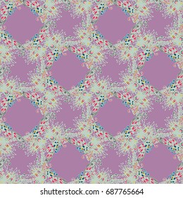 Cartoon handdrawn handmade doodles seamless pattern. Colorful detailed with lot objects backdrop. Seamless abstract hand-drawn waves pattern, wavy background. Zentangle inspired art