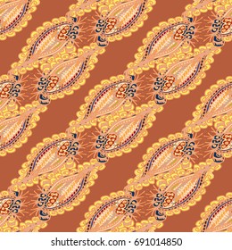 Cartoon handdrawn handmade doodles seamless pattern. Colorful detailed with lot objects backdrop. Seamless abstract hand-drawn waves pattern, wavy background. Zentangle inspired art