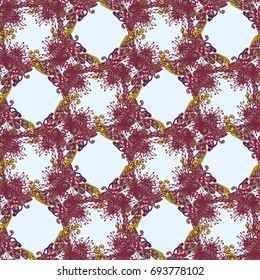 Cartoon handdrawn handmade doodles seamless pattern. Colorful detailed with lot objects backdrop. Seamless abstract hand-drawn waves pattern, wavy background. Zentangle inspired art