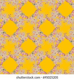 Cartoon handdrawn handmade doodles seamless pattern. Colorful detailed with lot objects backdrop. Seamless abstract hand-drawn waves pattern, wavy background. Zentangle inspired art