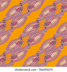 Cartoon handdrawn handmade doodles seamless pattern. Colorful detailed with lot objects backdrop. Seamless abstract hand-drawn waves pattern, wavy background. Zentangle inspired art