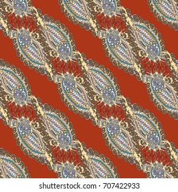 Cartoon handdrawn handmade doodles seamless pattern. Colorful detailed with lot objects backdrop. Seamless abstract hand-drawn waves pattern, wavy background. Zentangle inspired art