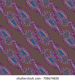 Cartoon handdrawn handmade doodles seamless pattern. Colorful detailed with lot objects backdrop. Seamless abstract hand-drawn waves pattern, wavy background. Zentangle inspired art