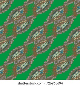 Cartoon handdrawn handmade doodles seamless pattern. Colorful detailed with lot objects backdrop. Seamless abstract hand-drawn waves pattern, wavy background. Zentangle inspired art