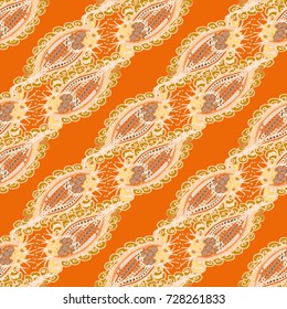 Cartoon handdrawn handmade doodles seamless pattern. Colorful detailed with lot objects backdrop. Seamless abstract hand-drawn waves pattern, wavy background. Zentangle inspired art