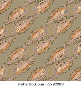 Cartoon handdrawn handmade doodles seamless pattern. Colorful detailed with lot objects backdrop. Seamless abstract hand-drawn waves pattern, wavy background. Zentangle inspired art